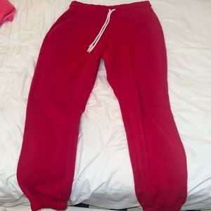 No Comment Red Sweatpants